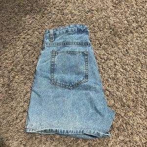 blue jean shorts